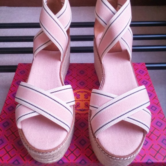 Tory Burch Frieda Platform Espadrille Sandals NEW - Picture 2 of 10